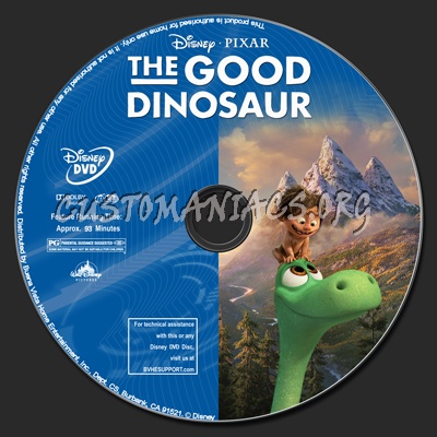 The Good Dinosaur dvd label