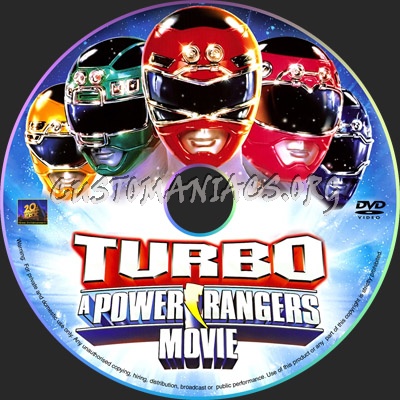 Turbo: A Power Rangers Movie dvd label