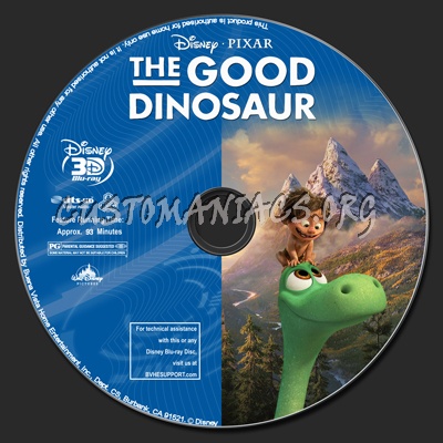 The Good Dinosaur (2D+3D) blu-ray label