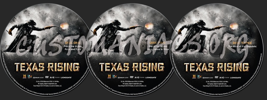 Texas Rising Season 1 dvd label