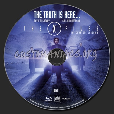 The X-Files Season 8 blu-ray label