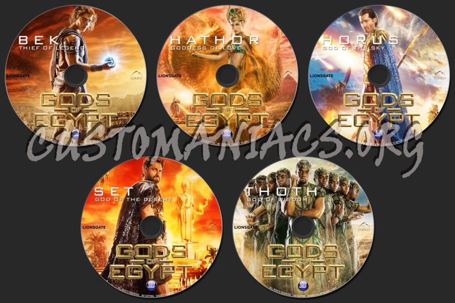 Gods Of Egypt 3D (2016) blu-ray label