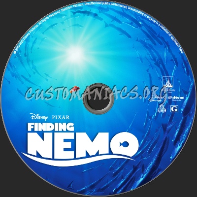 Finding Nemo blu-ray label