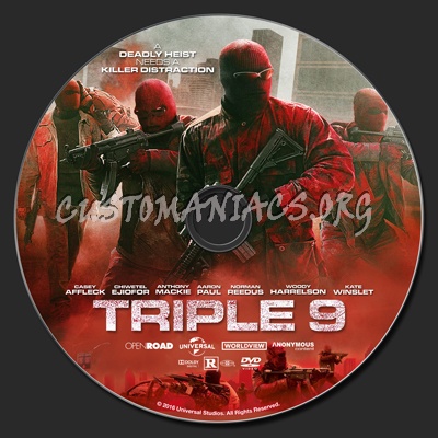Triple 9 dvd label