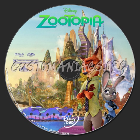 Zootopia dvd label
