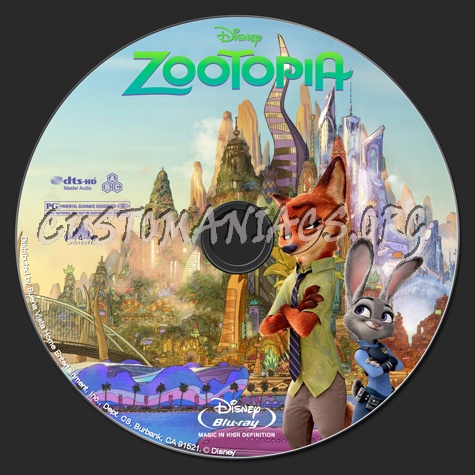 Zootopia (2D+3D) blu-ray label