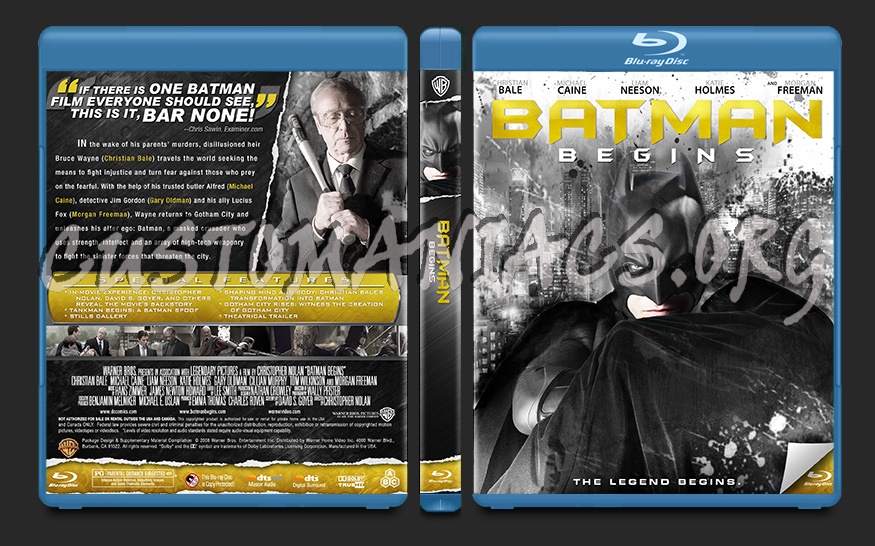 Batman Begins blu-ray cover