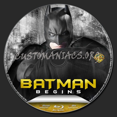 Batman Begins blu-ray label
