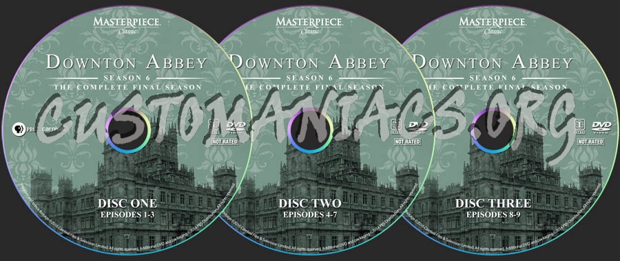 Downton Abbey - Season 6 dvd label