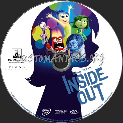 Inside Out (2015) dvd label