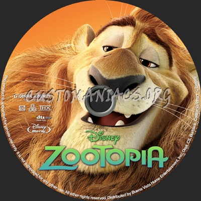 Zootopia blu-ray label