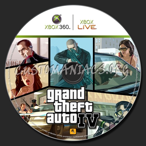 Grand Theft Auto IV dvd label