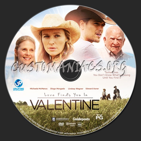 Love Finds You in Valentine dvd label