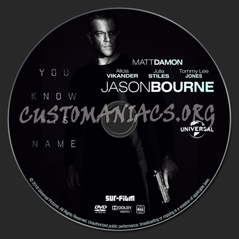 Jason Bourne dvd label