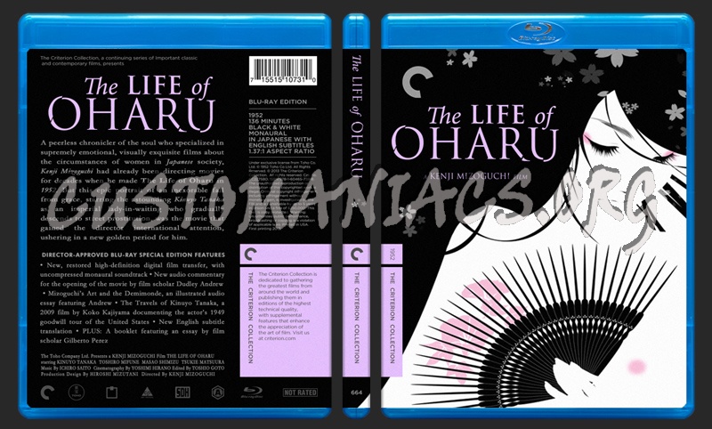 664 - Life of Oharu blu-ray cover