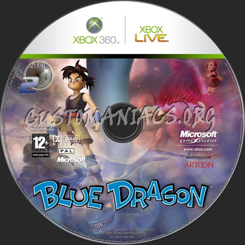 Blue Dragon dvd label