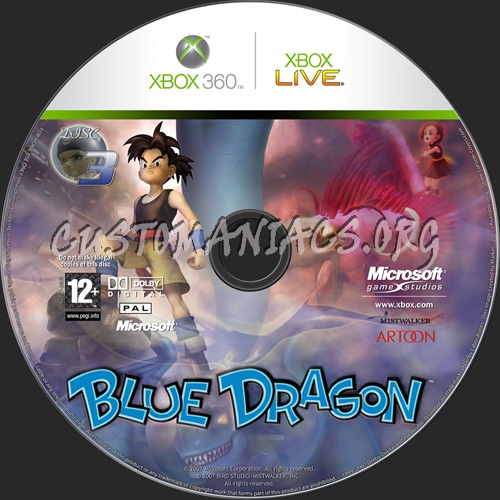 Blue Dragon dvd label