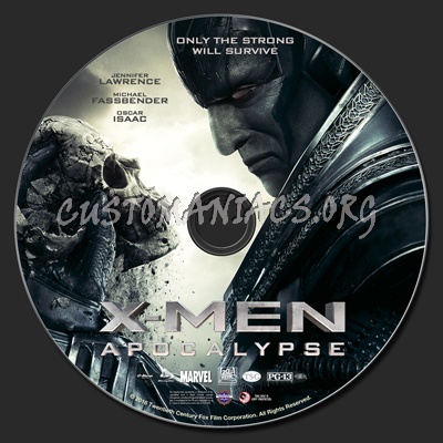 X-Men: Apocalypse blu-ray label