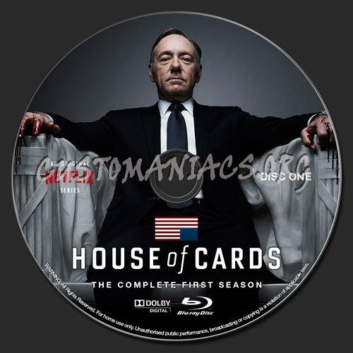 House of Cards Season 1 blu-ray label