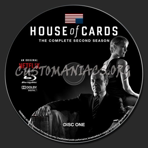 House of Cards Season 2 blu-ray label