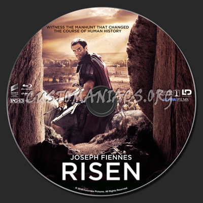 Risen (2016) blu-ray label