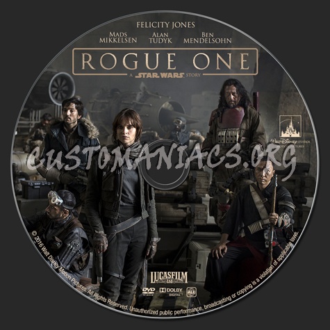 Rogue One: A Star Wars Story dvd label