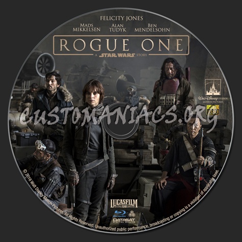 Rogue One: A Star Wars Story blu-ray label