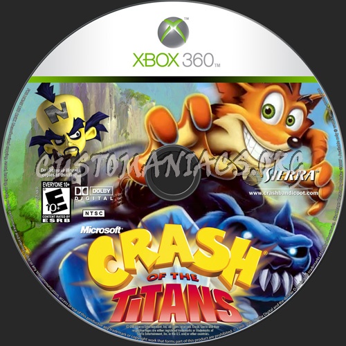 Crash Of The Titans dvd label