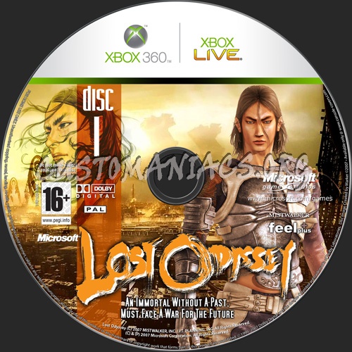 Lost Odyssey dvd label