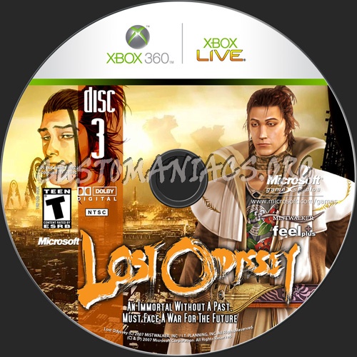 Lost Odyssey dvd label