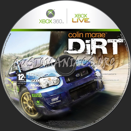 Colin McRae DIRT dvd label