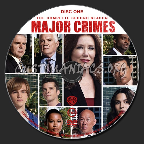 Major Crimes Season 2 dvd label