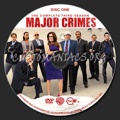 Major Crimes Season 3 dvd label