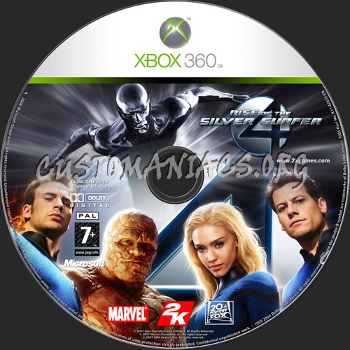 Fantastic Four Rise Of The Silver Surfer dvd label