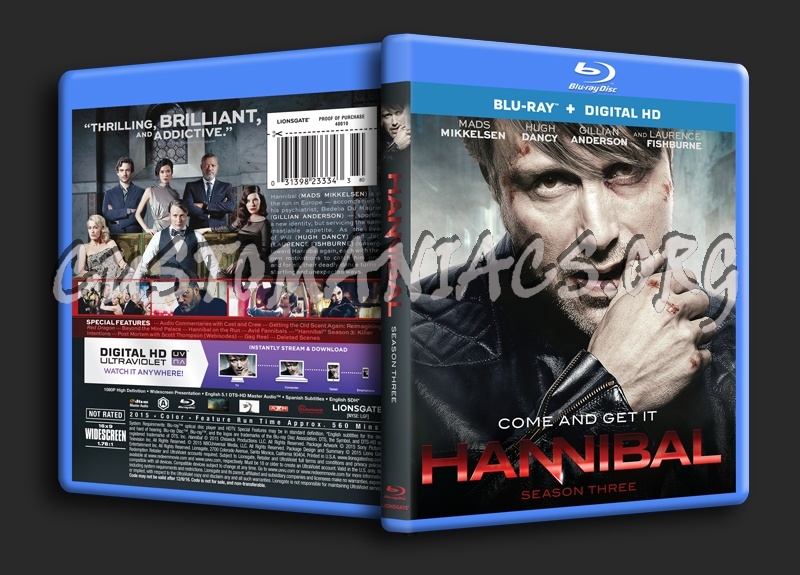 Hannibal Season 3 blu-ray cover