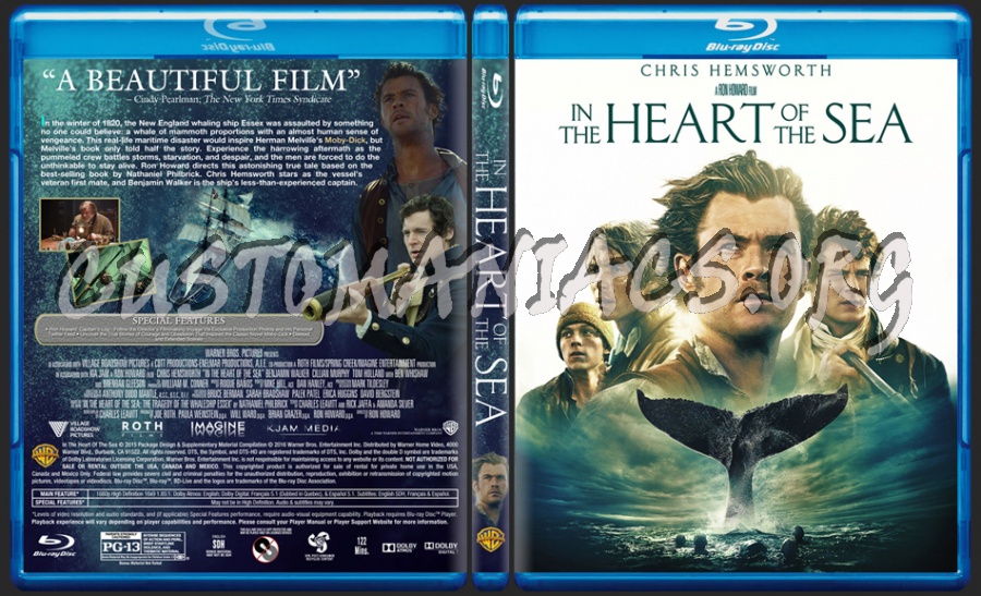 In The Heart Of The Sea dvd cover