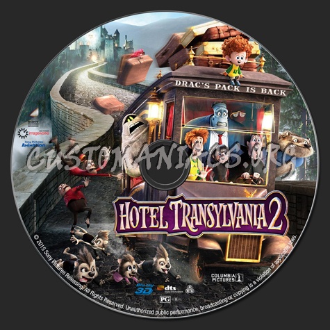 Hotel Transylvania 2 (2D & 3D) blu-ray label
