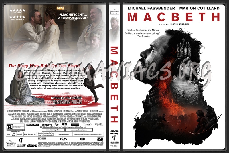 Macbeth (2015) dvd cover