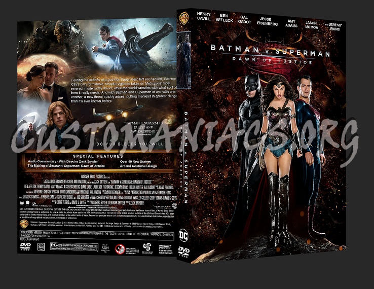 Batman v Superman: Dawn of Justice dvd cover