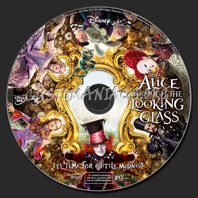 Alice Through The Looking Glass dvd label