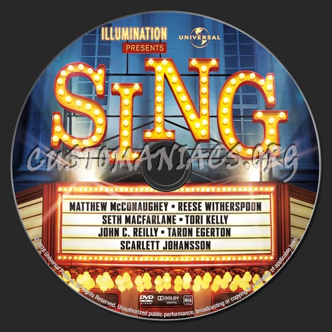 Sing dvd label