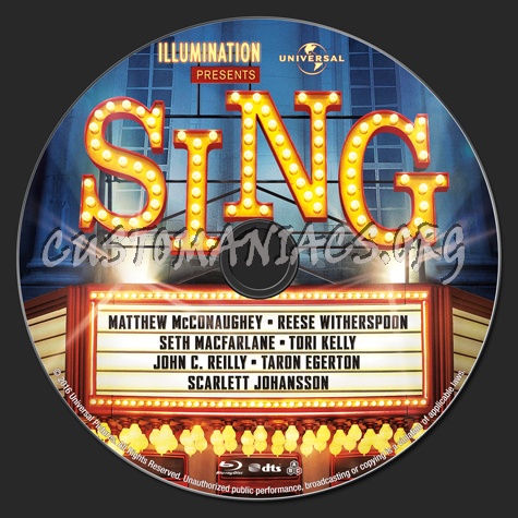 Sing blu-ray label