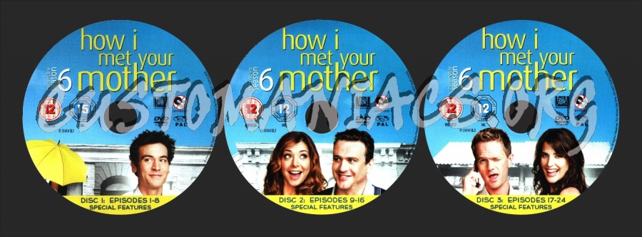 How I Met Your Mother Season 6 labels dvd label