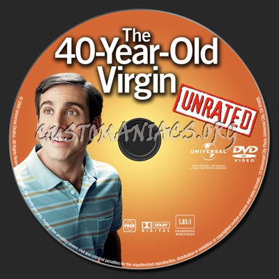 The 40 Year Old Virgin dvd label