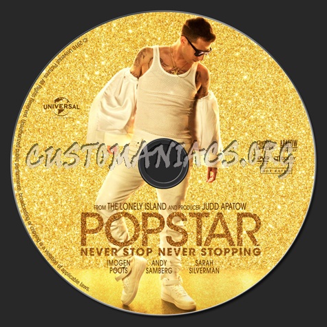 Popstar: Never Stop Never Stopping dvd label