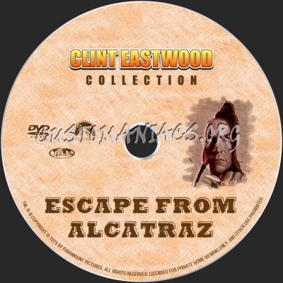 Escape From Alcatraz dvd label