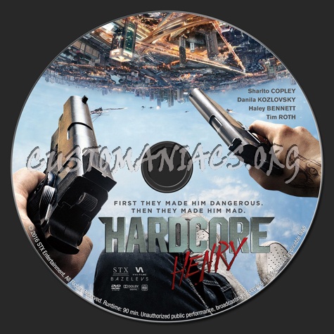 Hardcore Henry dvd label