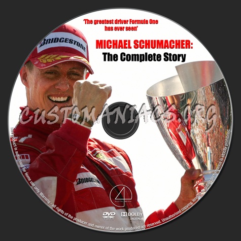 Michael Schumacher - The Complete Story dvd label