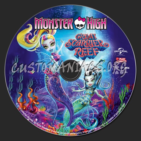 Monster High: Great Scarrier Reef blu-ray label