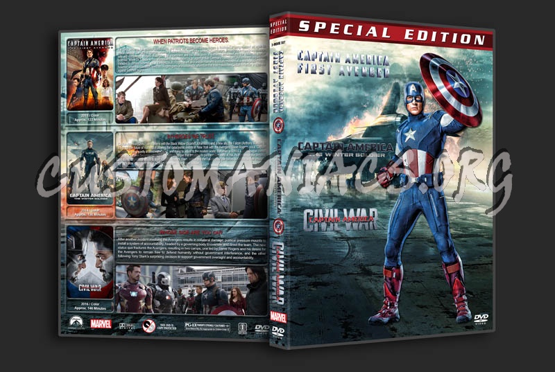 Captain America Triple Feature dvd cover